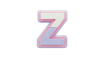 3D Letter Z Isolated on White Background