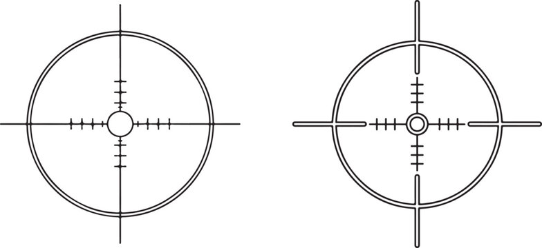 target crosshair icon set two black target symbols vector, Crosshair Target Reticle Icons Set Aim Scope Sight Vector Illustration, Gun target icon vector illustration.