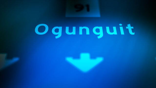 Crime Filler Shot - Cinematic Ogunquit Maine Highway Sign at Night