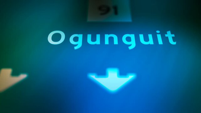 Crime Filler Shot - Cinematic Ogunguit Maine Highway Sign at Night