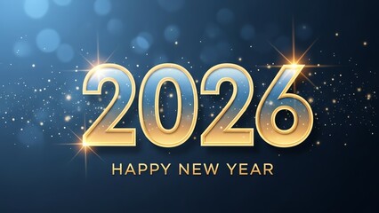 2026 new year celebration with sparkling lights