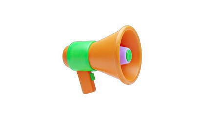 3D Megaphone: Announcing, Broadcasting on White