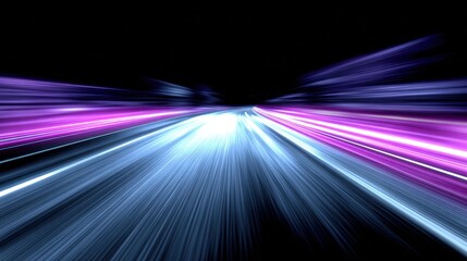 Velocity Highway: A dynamic visual symphony of speed and light, with streaks of luminous energy racing into the horizon, evoking a sense of rapid movement and futuristic progression.