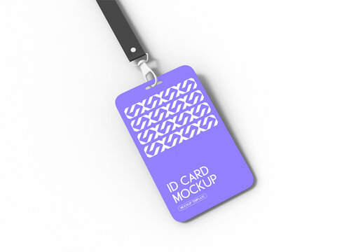 Realistic ID Card Mockup Template