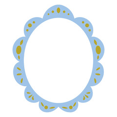 Vignette, oval frame. Decorative border. Oval label vignette, ornament