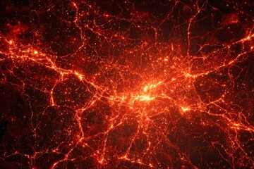 abstract red background with particles