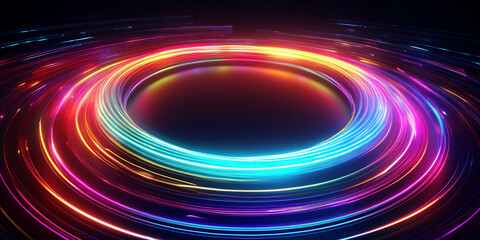 【Energy Sphere Icons】 Colorful Energy Loop Ring カラフルなエネルギーループリング抽象