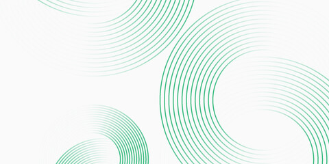 Fototapeta premium Abstract Green Curved Line Pattern on White Background with Minimal Modern Style. Suit for banner, web, brochure, pamflet and presentation