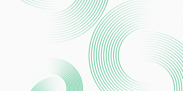 Abstract Green Curved Line Pattern on White Background with Minimal Modern Style. Suit for banner, web, brochure, pamflet and presentation