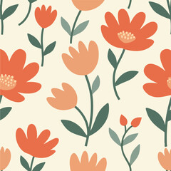 Minimalist_Vibrant_Floral_Garden_Seamless_Pattern