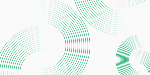 Abstract Green Curved Line Pattern on White Background with Minimal Modern Style. Modern Trendy design in Vector Illustration