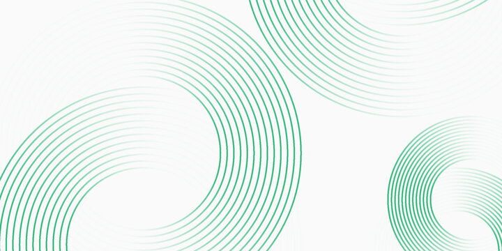 Abstract Green Curved Line Pattern on White Background with Minimal Modern Style. Modern Trendy design in Vector Illustration