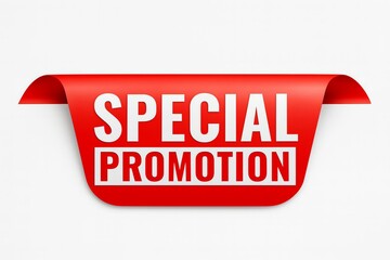 Special promotion red label banner