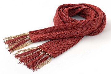 Vector realistic knitted warm scarf chirstmas sign