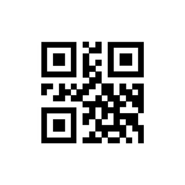 modern QR code for mobile payment and information access icon flat design
