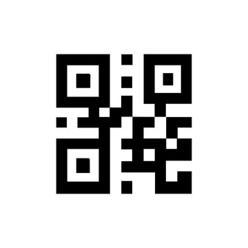 modern QR code for mobile payment and information access icon flat design