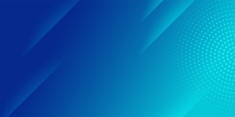 Obraz premium Modern blue abstract gradient background with diagonal shapes and halftone dot pattern, clean futuristic design for business presentations, technology branding, website headers, corporate banners.