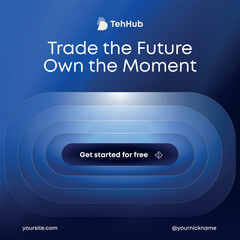 Poster & Social Media Set &ndash; Minimal Modern Design for Finance, Education, Business, Marketing & IT