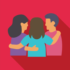 People showing friendship and emotional support with warm embrace