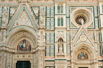 Obraz premium Florence Cathedral Facade Detail, Italy