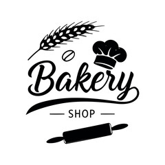 bakery shop logo design silhouette vector line art logo design