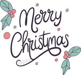 merry-christmas-text silhouette vector design