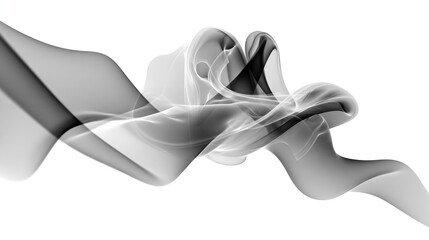 Abstract Smoke Wave: Elegant, fluid forms of smoke dance and weave against a background, creating an atmosphere of sophistication and mystery.