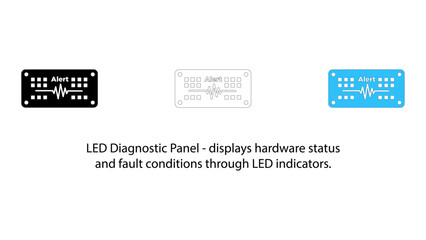 Led diagnostic panel for hardware status and fault indication