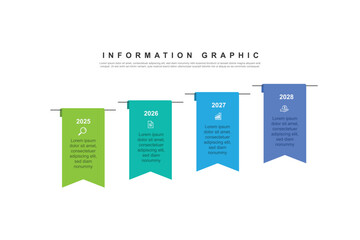 modern design template banner infographic. 4 step process information or presentation with icons