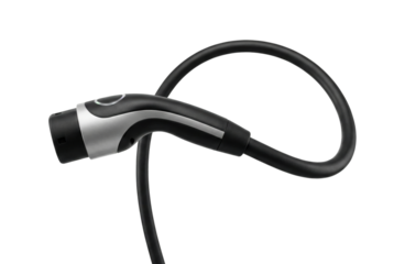 Electric vehicle charging plug connector. EV car energy supply.