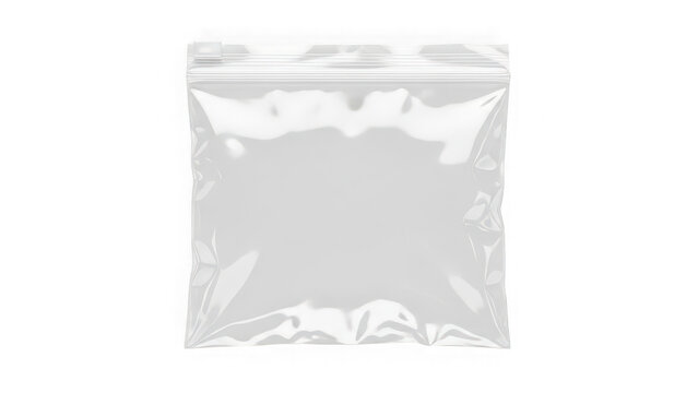 Clear plastic zipper bag isolated on transparent background