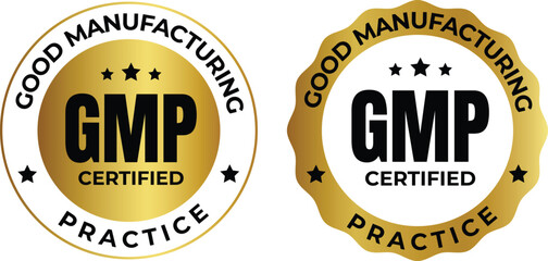 Gmp certified logos for good manufacturing practice