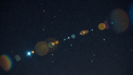 Solar system planets aligned in space