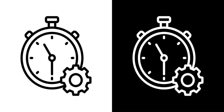 Efficiency Icon Set Vector Collection Isolated In Black And White
