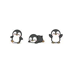 Cute kawaii penguin cartoon collection, vector illustration © Totostarkk9456