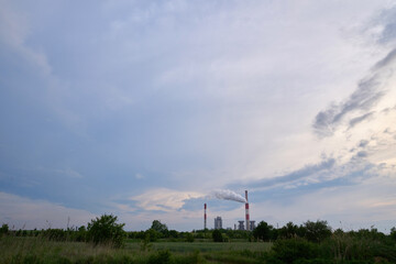 Chimney of Industrial power plant Kostolac in Serbia