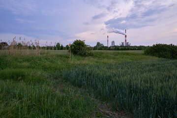 Chimney of Industrial power plant Kostolac in Serbia