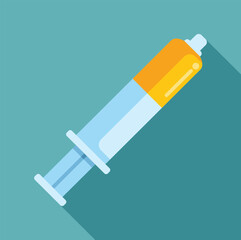 Syringe containing medicine for vaccination and healthcare procedures