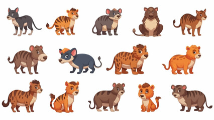 Collection of Various Cartoon Wild Animals. © Ahmad