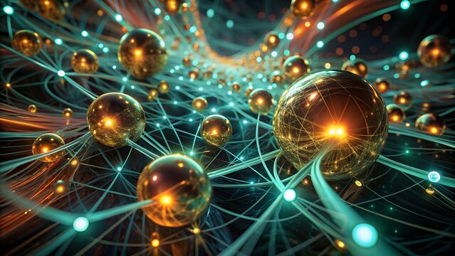 Abstract neural network with glowing neurons and connections, artificial intelligence and deep learning concept, 3D visualization of brain synapses and data flows - Powered by Adobe