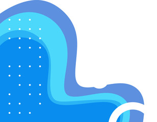 Abstract Layered Wave Corner Design