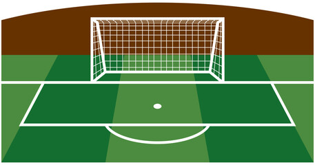 Empty Penalty Field Illustration. Editable Color Vector