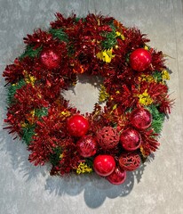 christmas wreath on a white background