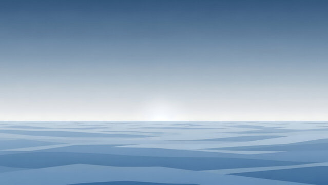 Vast blue ocean with gentle waves under a clear sky.
