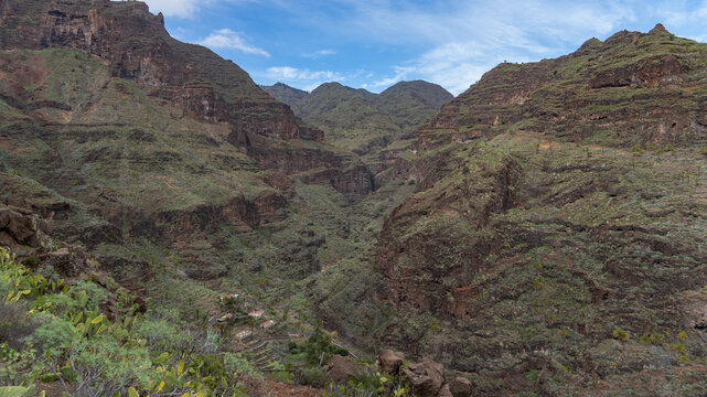Barranco de Guarimiar Schlucht auf der Insel La Gomera (Kanarische Inseln)