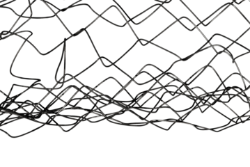 The texture of the metal mesh on a white background. Torn steel, metal mesh with holes