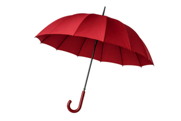 Elegant Red Umbrella Isolated