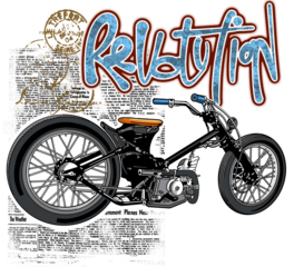 CHOPPER MOTORCYCLES IMAGE FOR T SHIRT ILLUSTRATION VECTOR