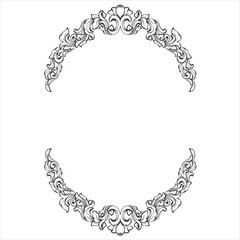 Elegant Vintage Ornamental Floral Decoration