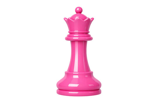 Glossy Pink Queen Chess Piece